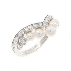 Chaumet Josephine Egerie 750 White Gold Akoya Pearl Diamond Ring
